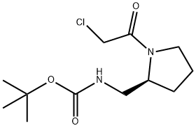 [(S)-1-(2-Chloro-acetyl)-pyrrolidin-2-ylMethyl]-carbaMic acid tert-butyl ester Struktur