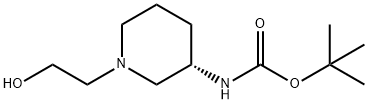 [(S)-1-(2-Hydroxy-ethyl)-piperidin-3-yl]-carbaMic acid tert-butyl ester Struktur