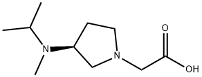 [(S)-3-(Isopropyl-Methyl-aMino)-pyrrolidin-1-yl]-acetic acid Struktur