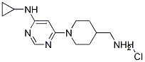 [6-(4-AMinoMethyl-piperidin-1-yl)-pyriMidin-4-yl]-cyclopropyl-aMine hydrochloride Struktur