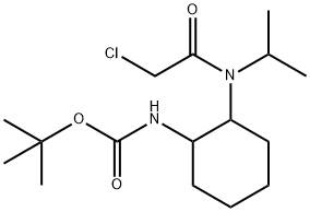 {2-[(2-Chloro-acetyl)-isopropyl-aMino]-cyclohexyl}-carbaMic acid tert-butyl ester Struktur