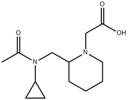 {2-[(Acetyl-cyclopropyl-aMino)-Methyl]-piperidin-1-yl}-acetic acid Struktur