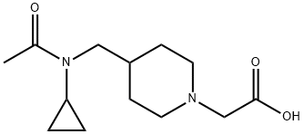 {4-[(Acetyl-cyclopropyl-aMino)-Methyl]-piperidin-1-yl}-acetic acid Struktur