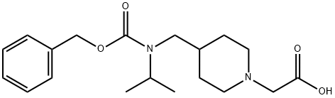 {4-[(Benzyloxycarbonyl-isopropyl-aMino)-Methyl]-piperidin-1-yl}-acetic acid Struktur