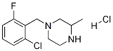 1-(2-Chloro-6-fluoro-benzyl)-3-Methyl-piperazine hydrochloride Struktur