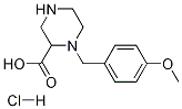 1-(4-Methoxy-benzyl)-piperazine-2-carboxylic acid hydrochloride Struktur