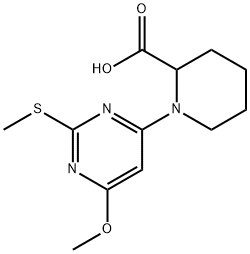 1-(6-Methoxy-2-Methylsulfanyl-pyriMidin-4-yl)-piperidine-2-carboxylic acid Struktur