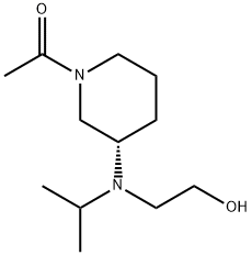 1-{(S)-3-[(2-Hydroxy-ethyl)-isopropyl-aMino]-piperidin-1-yl}-ethanone Struktur