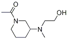 1-{3-[(2-Hydroxy-ethyl)-Methyl-aMino]-piperidin-1-yl}-ethanone Struktur