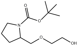 2-(2-Hydroxy-ethoxyMethyl)-pyrrolidine-1-carboxylic acid tert-butyl ester Struktur