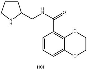 2,3-Dihydro-benzo[1,4]dioxine-5-carboxylic acid (pyrrolidin-2-ylMethyl)-aMide hydrochloride Struktur