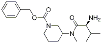 3-[((S)-2-AMino-3-Methyl-butyryl)-Methyl-aMino]-piperidine-1-carboxylic acid benzyl ester Struktur