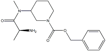 3-[((S)-2-AMino-propionyl)-Methyl-aMino]-piperidine-1-carboxylic acid benzyl ester Struktur