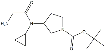 3-[(2-AMino-acetyl)-cyclopropyl-aMino]-pyrrolidine-1-carboxylic acid tert-butyl ester Struktur