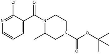 4-(2-Chloro-pyridine-3-carbonyl)-3-Methyl-piperazine-1-carboxylic acid tert-butyl ester Struktur