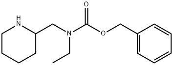 Ethyl-piperidin-2-ylMethyl-carbaMic acid benzyl ester Struktur