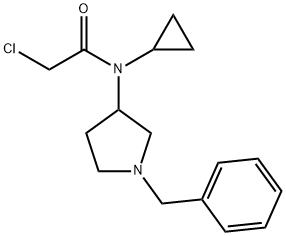 N-(1-Benzyl-pyrrolidin-3-yl)-2-chloro-N-cyclopropyl-acetaMide Struktur