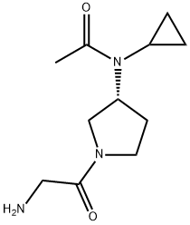 N-[(R)-1-(2-AMino-acetyl)-pyrrolidin-3-yl]-N-cyclopropyl-acetaMide Struktur