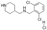 (2,6-Dichloro-benzyl)-piperidin-4-ylmethyl-amine hydrochloride Struktur