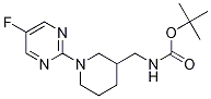 [1-(5-Fluoro-pyrimidin-2-yl)-piperidin-3-ylmethyl]-carbamic acid tert-butyl ester Struktur