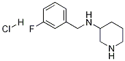 (3-Fluoro-benzyl)-piperidin-3-yl-amine hydrochloride Struktur