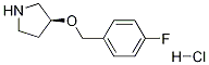 (S)-3-(4-Fluoro-benzyloxy)-pyrrolidine hydrochloride Struktur