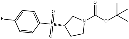 (S)-3-(4-Fluoro-benzenesulfonyl)-pyrrolidine-1-carboxylic acid tert-butyl ester Struktur