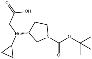 (R)-3-(CarboxyMethyl-cyclopropyl-aMino)-pyrrolidine-1-carboxylic acid tert-butyl ester Struktur