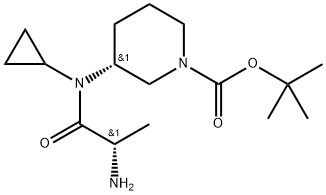 (R)-3-[((S)-2-AMino-propionyl)-cyclopropyl-aMino]-piperidine-1-carboxylic acid tert-butyl ester Struktur