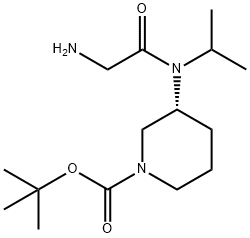 (R)-3-[(2-AMino-acetyl)-isopropyl-aMino]-piperidine-1-carboxylic acid tert-butyl ester Struktur