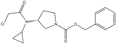 (R)-3-[(2-Chloro-acetyl)-cyclopropyl-aMino]-pyrrolidine-1-carboxylic acid benzyl ester Struktur