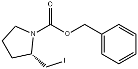 (S)-2-IodoMethyl-pyrrolidine-1-carboxylic acid benzyl ester Struktur