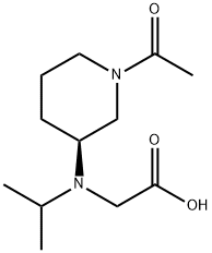 [((S)-1-Acetyl-piperidin-3-yl)-isopropyl-aMino]-acetic acid Struktur