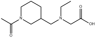 [(1-Acetyl-piperidin-3-ylMethyl)-ethyl-aMino]-acetic acid Struktur