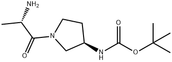 [(R)-1-((S)-2-AMino-propionyl)-pyrrolidin-3-yl]-carbaMic acid tert-butyl ester Struktur