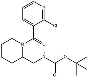 [1-(2-Chloro-pyridine-3-carbonyl)-piperidin-2-ylMethyl]-carbaMic acid tert-butyl ester Struktur