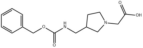 [3-(BenzyloxycarbonylaMino-Methyl)-pyrrolidin-1-yl]-acetic acid Struktur