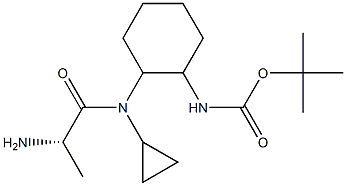 {2-[((S)-2-AMino-propionyl)-cyclopropyl-aMino]-cyclohexyl}-carbaMic acid tert-butyl ester Struktur