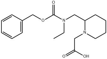 {2-[(Benzyloxycarbonyl-ethyl-aMino)-Methyl]-piperidin-1-yl}-acetic acid Struktur