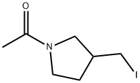 1-(3-IodoMethyl-pyrrolidin-1-yl)-ethanone Struktur