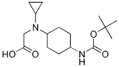 2-(((1R,4R)-4-((tert-butoxycarbonyl)aMino)cyclohexyl)(cyclopropyl)aMino)acetic acid Struktur