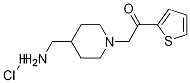 2-(4-AMinoMethyl-piperidin-1-yl)-1-thiophen-2-yl-ethanone hydrochloride Struktur