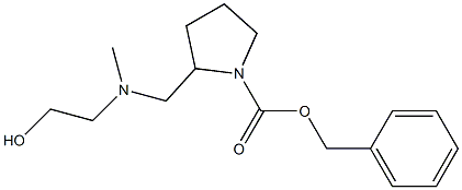 2-{[(2-Hydroxy-ethyl)-Methyl-aMino]-Methyl}-pyrrolidine-1-carboxylic acid benzyl ester Struktur