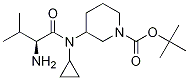 3-[((S)-2-AMino-3-Methyl-butyryl)-cyclopropyl-aMino]-piperidine-1-carboxylic acid tert-butyl ester Struktur