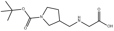 3-[(CarboxyMethyl-aMino)-Methyl]-pyrrolidine-1-carboxylic acid tert-butyl ester Struktur