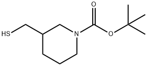 3-MercaptoMethyl-piperidine-1-carboxylic acid tert-butyl ester Struktur