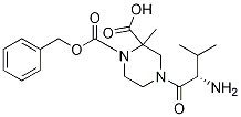 4-((S)-2-AMino-3-Methyl-butyryl)-piperazine-1,2-dicarboxylic acid 1-benzyl ester 2-Methyl ester Struktur