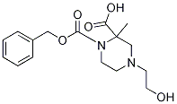 4-(2-Hydroxy-ethyl)-piperazine-1,2-dicarboxylic acid 1-benzyl ester 2-Methyl ester Struktur