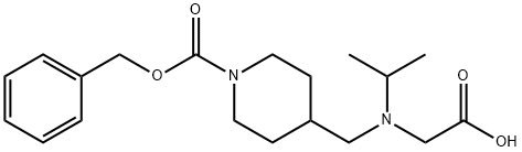 4-[(CarboxyMethyl-isopropyl-aMino)-Methyl]-piperidine-1-carboxylic acid benzyl ester Struktur