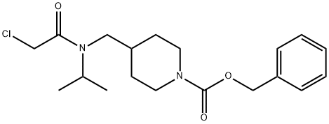 4-{[(2-Chloro-acetyl)-isopropyl-aMino]-Methyl}-piperidine-1-carboxylic acid benzyl ester Struktur